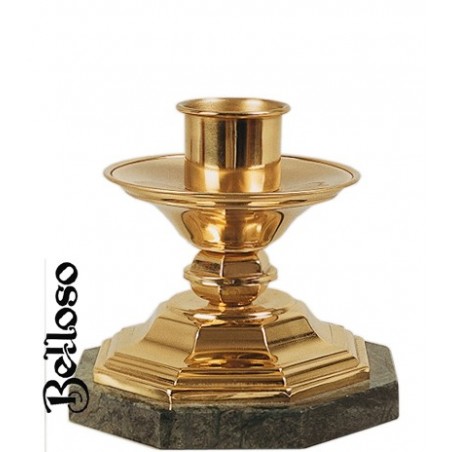candelabro de metal dorado