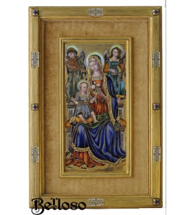 CUADRO 926 VIRGEN CON NIñO ESMALTE       47 X 31 CM