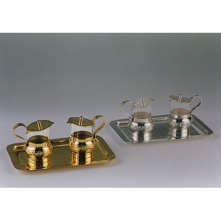JUEGO VINAJERAS 509 METAL PLATEADO