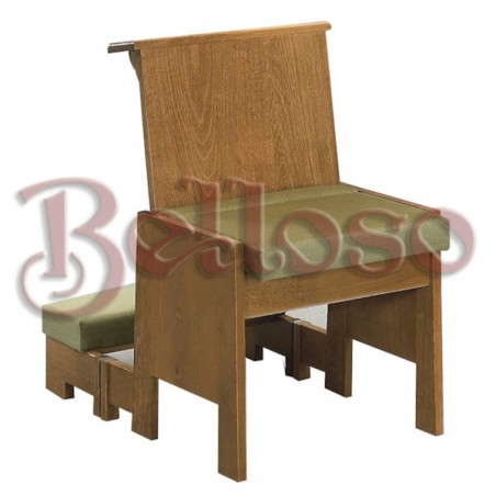 SILLA 6 CHAPEADO EMBERO **CON ARRODILLADOR** TAPIZADO