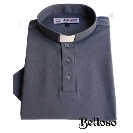 POLO CLERGYMAN ALGODON GRIS OSCURO