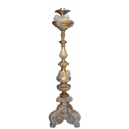 CANDELERO O LAMPARA DE PIE 4123 RESINA DORADA 130 CM. ALTO