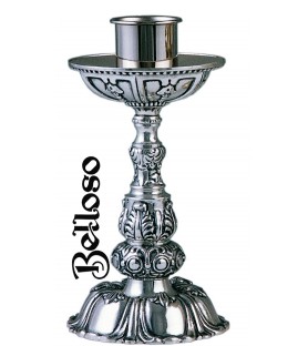 candelabro de metal plata