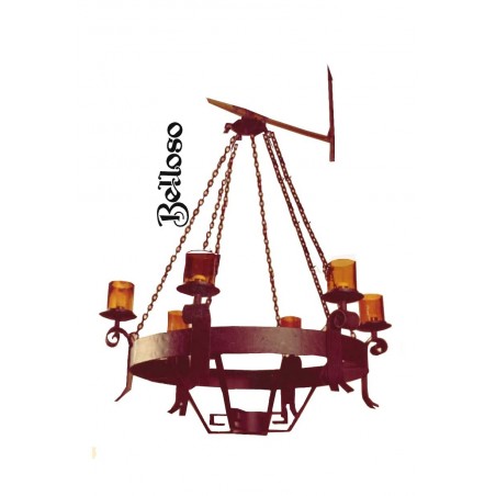 LAMPARA ILUMINACION DE TECHO MODELO 700 DE HIERRO NEGRO