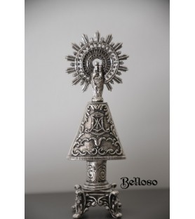 Virgen del Pilar plata de 8 cm.