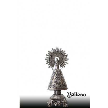 Vrgen del Pilar plata en 5 cm.