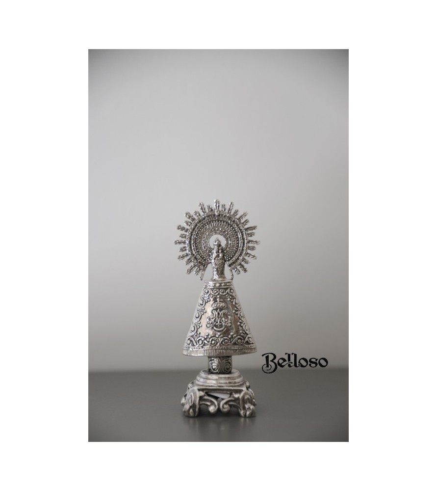Vrgen del Pilar plata en 5 cm.