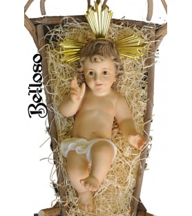 niño jesus figura en pasta madera