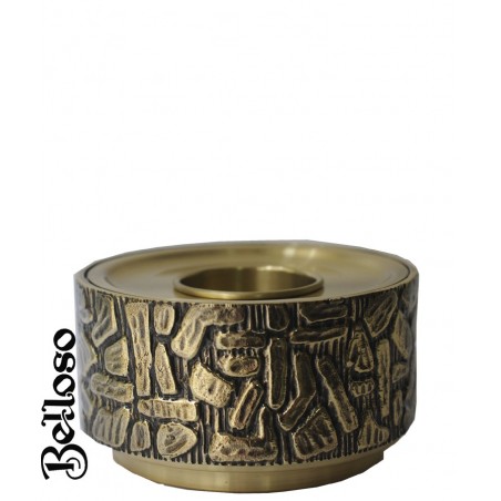 candelabro metal dorado