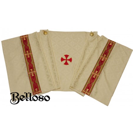 PAÑO DE HOMBROS DAMASCO ROMA G/BELÉN, BORDADO 52