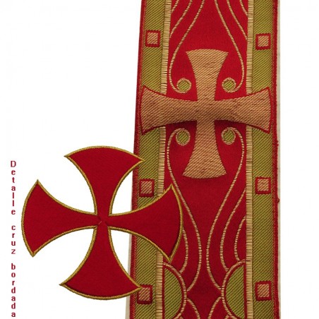 PAÑO DE HOMBROS DAMASCO ROMA G/BELÉN, BORDADO 52
