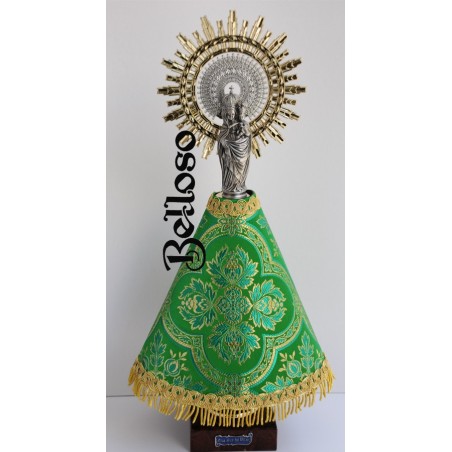 VIRGEN DEL PILAR CON MANTO TISÚ LAMPASETA
