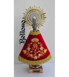 VIRGEN DEL PILAR CON MANTO BORDADO MOD-22