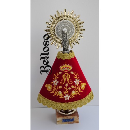 VIRGEN DEL PILAR CON MANTO BORDADO MOD-22