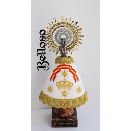 VIRGEN DEL PILAR CON MANTO BANDERA DE ESPAÑA
