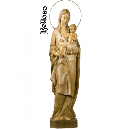 Escultura de la Virgen con el niño en talla de madera