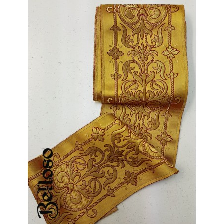 GALON SEDA NATURAL 18 CM, ANCHO