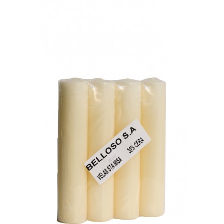 4 VELAS CERA 30 % 4 CM Ø