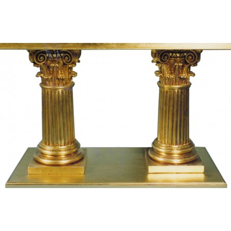 MESA ALTAR 609 DORADA 175X70X96 CAPITEL  CORINTIO RESINA