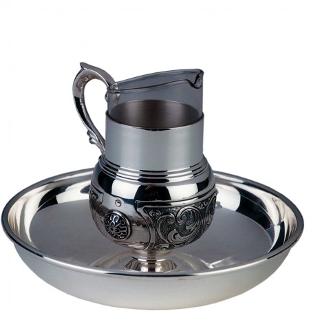 JUEGO LAVAMANOS 152 METAL PLATEADO