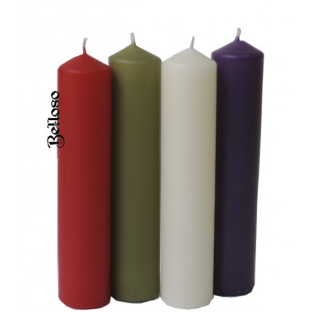 Velas de cera para Adviento.