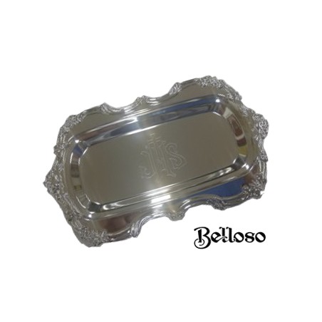 Bandeja de comunión 64 metal plateado