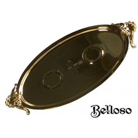BANDEJA COMUNION 210 METAL DORADO