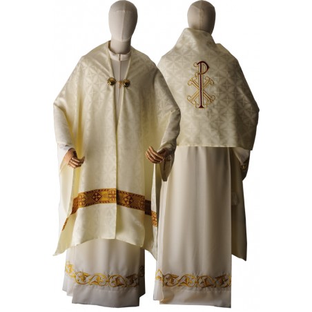 PAÑO DE HOMBROS DAMASCO ROMA G/ESTRECHO, BORDADO 50