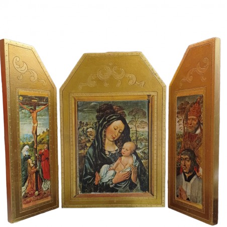 TRIPTICO VIRGEN CON NIÑO