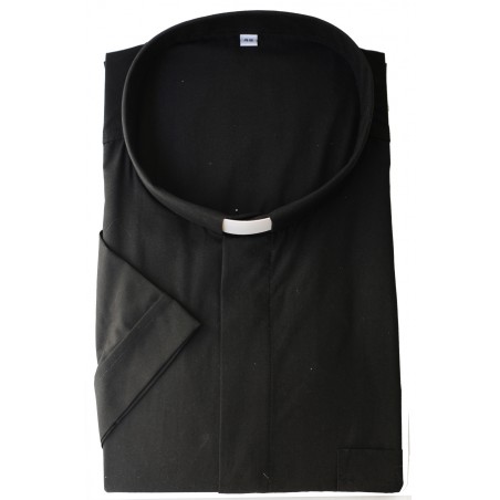 Camisa clergyman manga corta