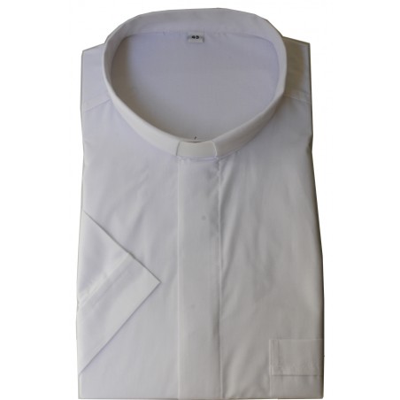 CAMISA CLERGYMAN BLANCA MANGA CORTA