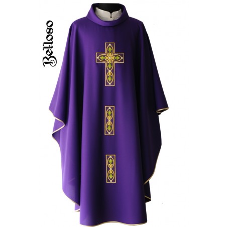 Casulla 62 bordada en sedas y oro