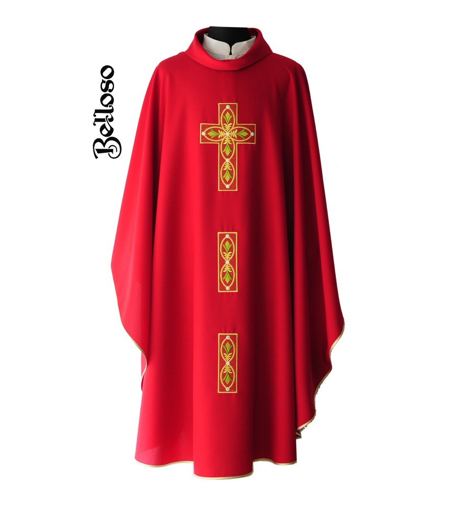 Casulla 62 bordada en sedas y oro