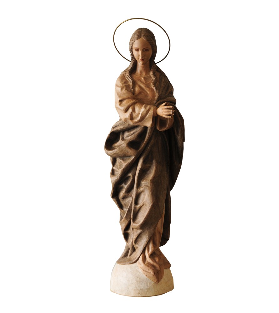 VIRGEN PURÍSIMA MADERA ENCERADA MOD-34