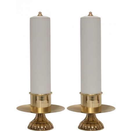 PAREJA CANDELEROS CON VELA