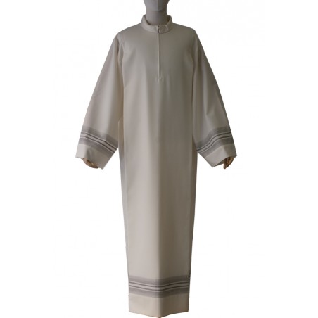 Alba sacerdote corte palas con cenefa -Ornamentos religiosos- BELLOSO