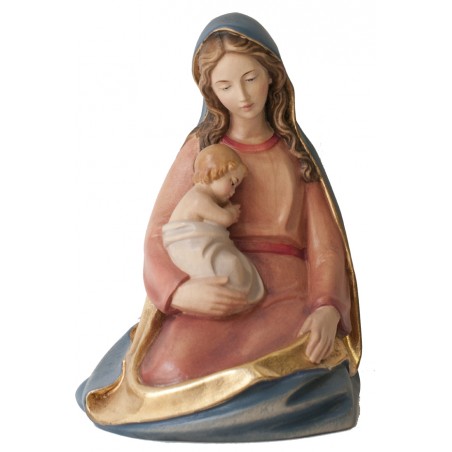 Imagen de la Virgen con el Niño en madera.