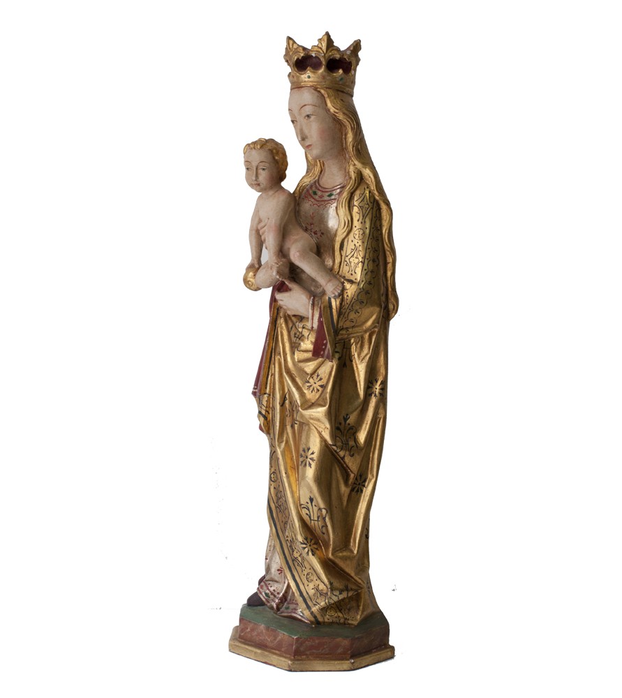 VIRGEN GÓTICA MADERA